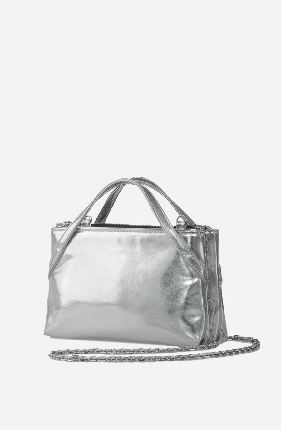 MINI DOUBLE BAG (silver)